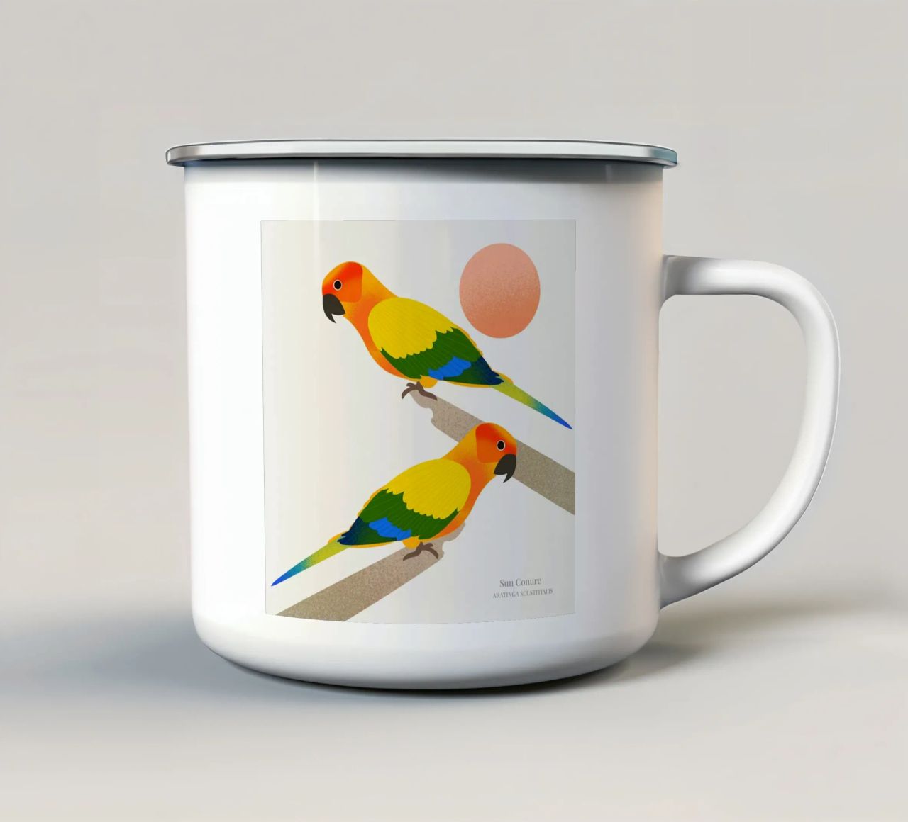 Sun Conure tazza in smalto da Dharma