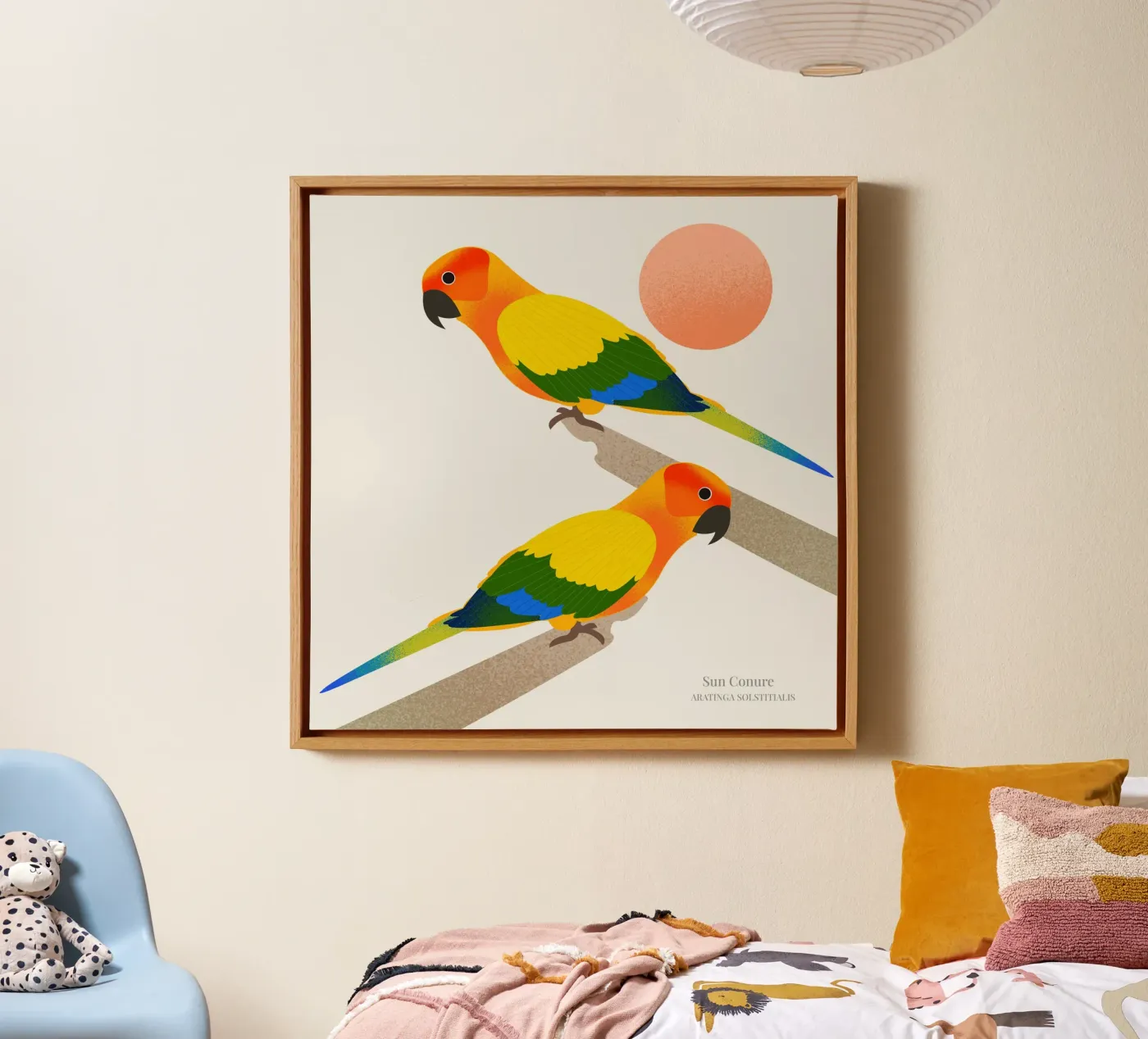 Sun Conure tela da Dharma