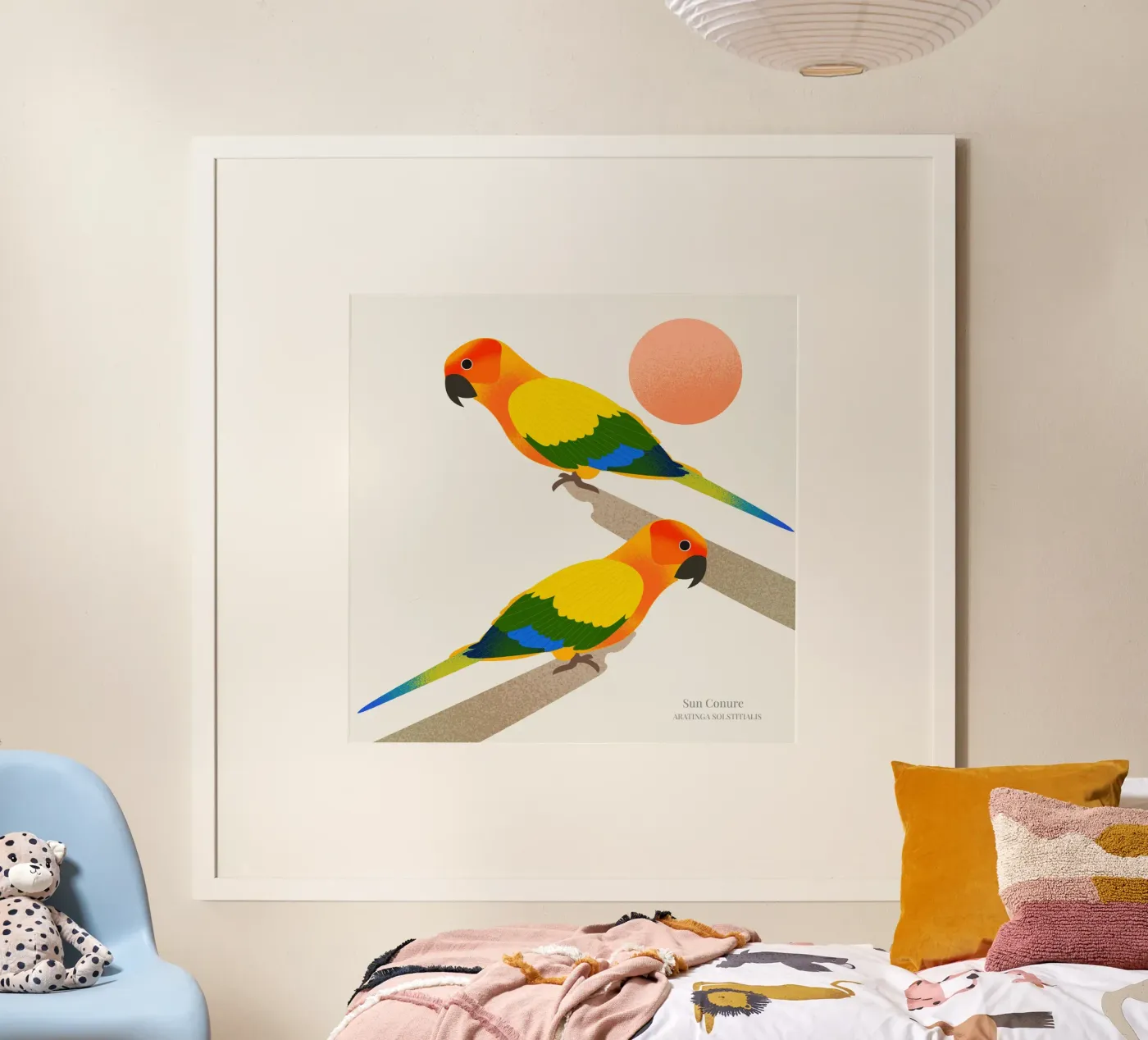 Sun Conure poster by Dharma