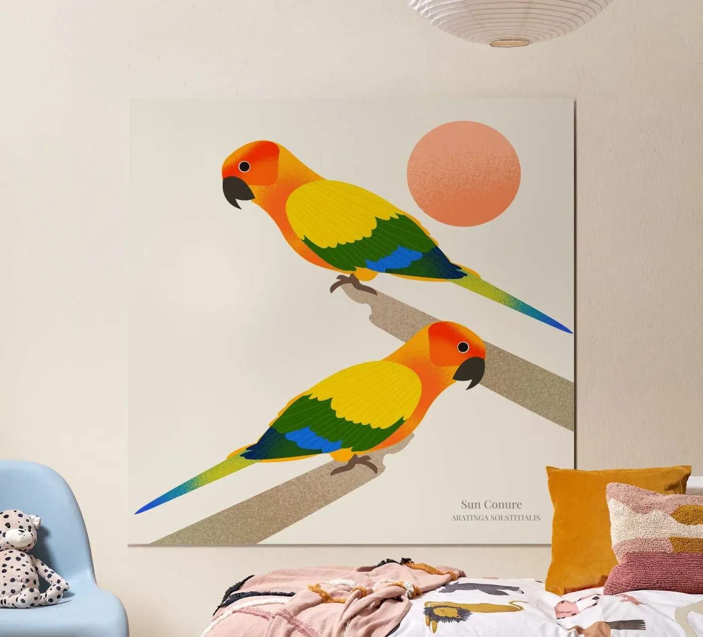 Sun Conure poster by Dharma