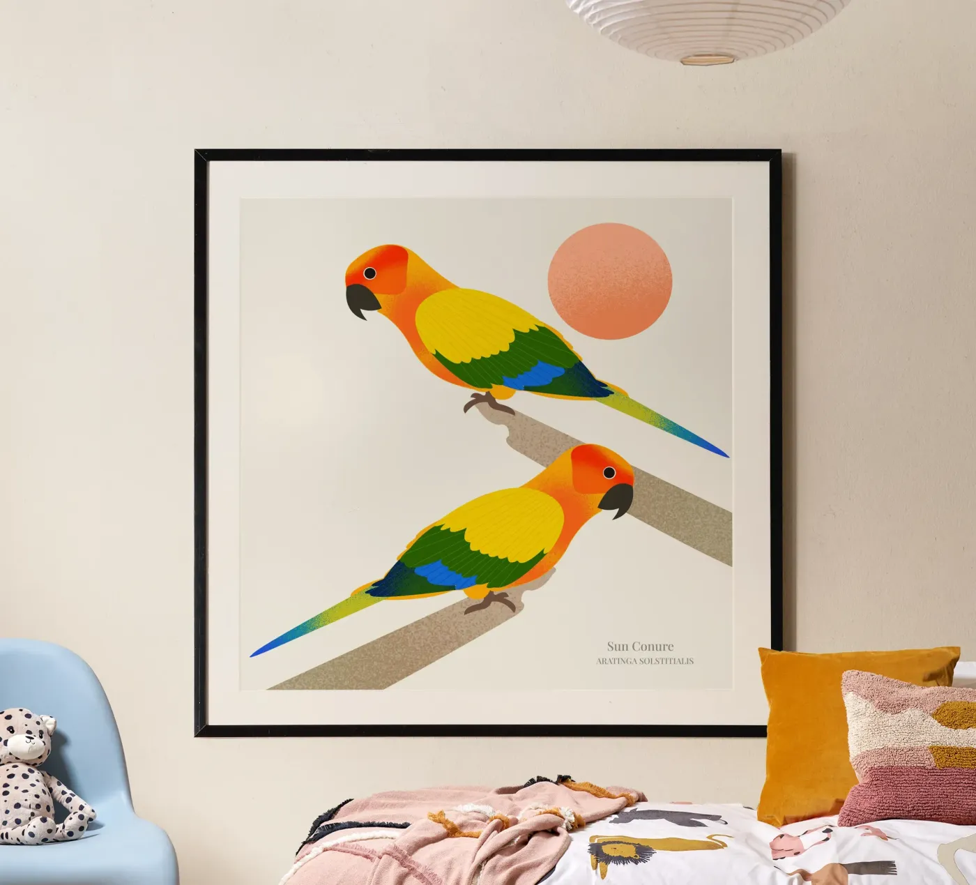 Sun Conure poster by Dharma