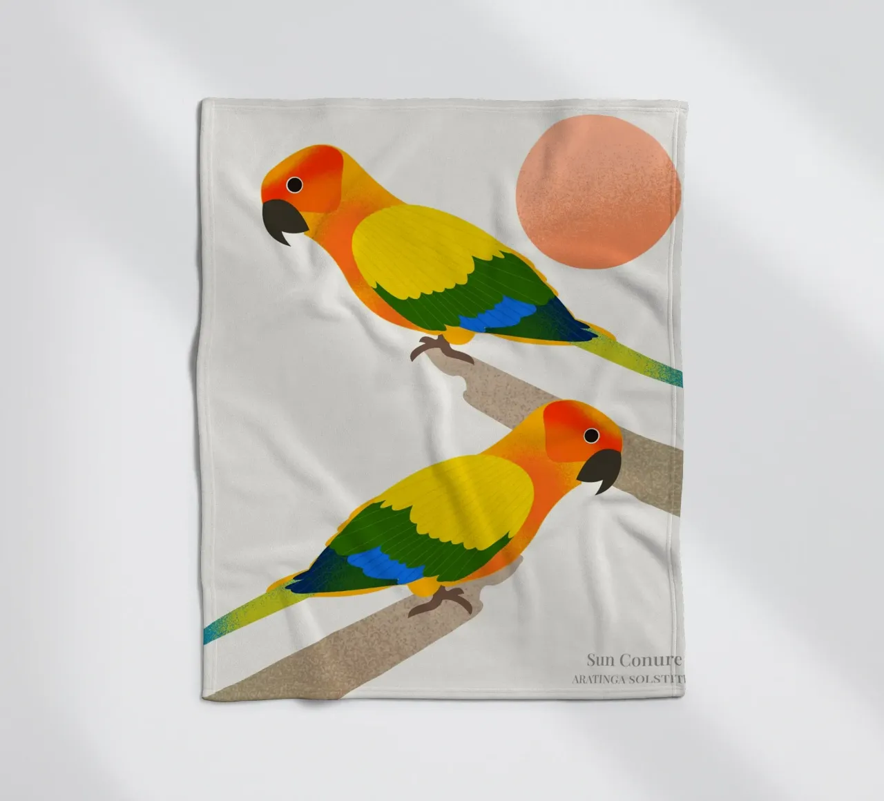 Sun Conure coperta in pile da Dharma