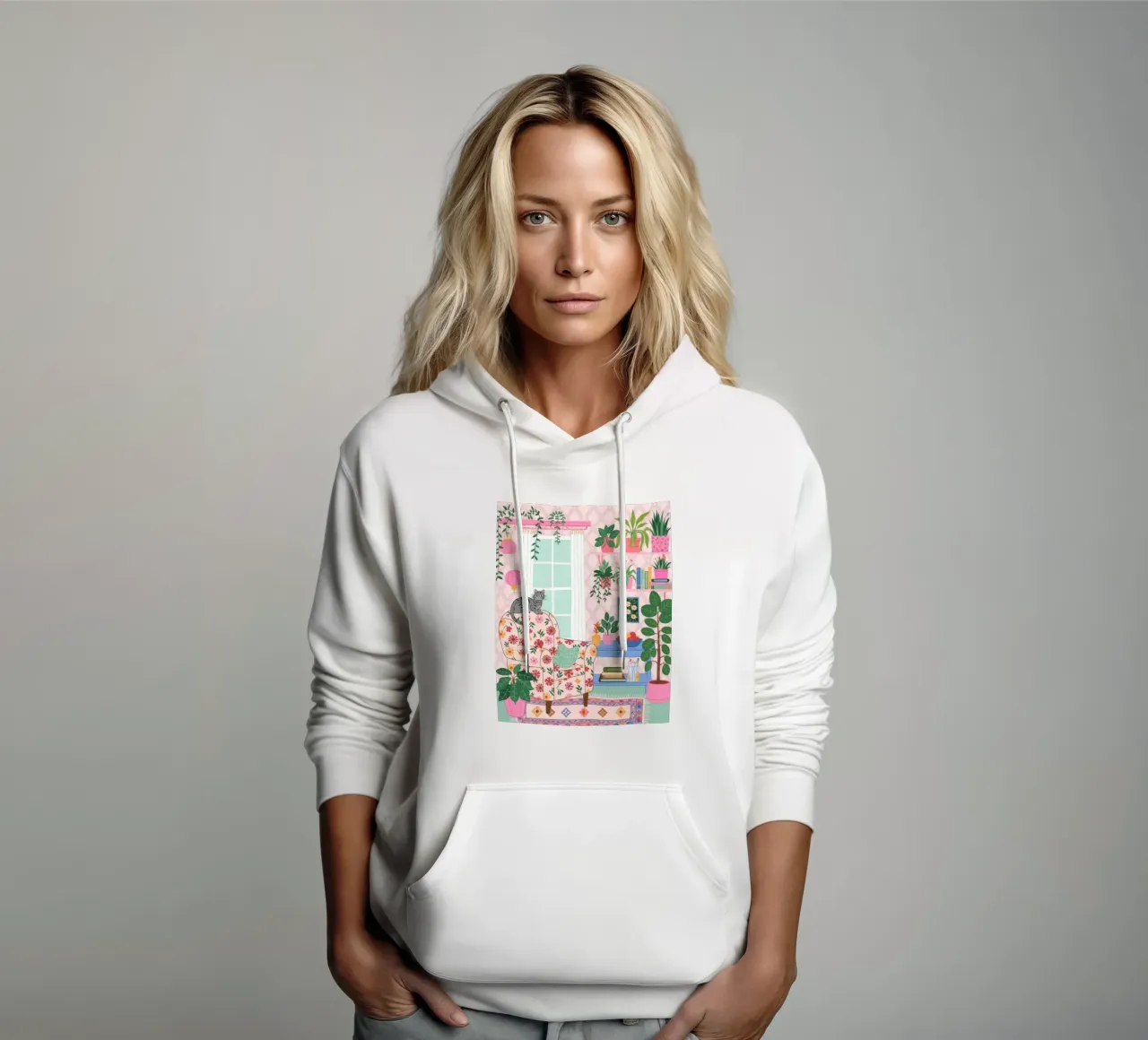 Accogliente rifugio botanico felpa con cappuccio da Silent Hue