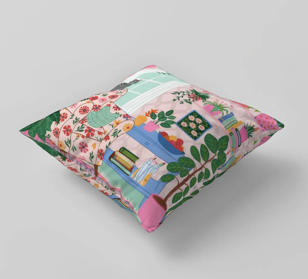 Accogliente rifugio botanico cuscino da Silent Hue