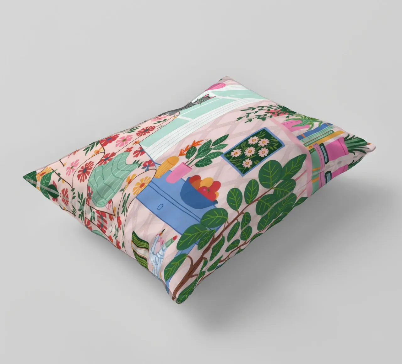 Accogliente rifugio botanico cuscino da Silent Hue