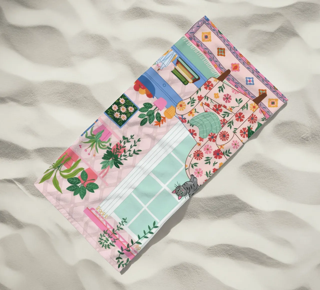 Accogliente rifugio botanico telo mare da Silent Hue