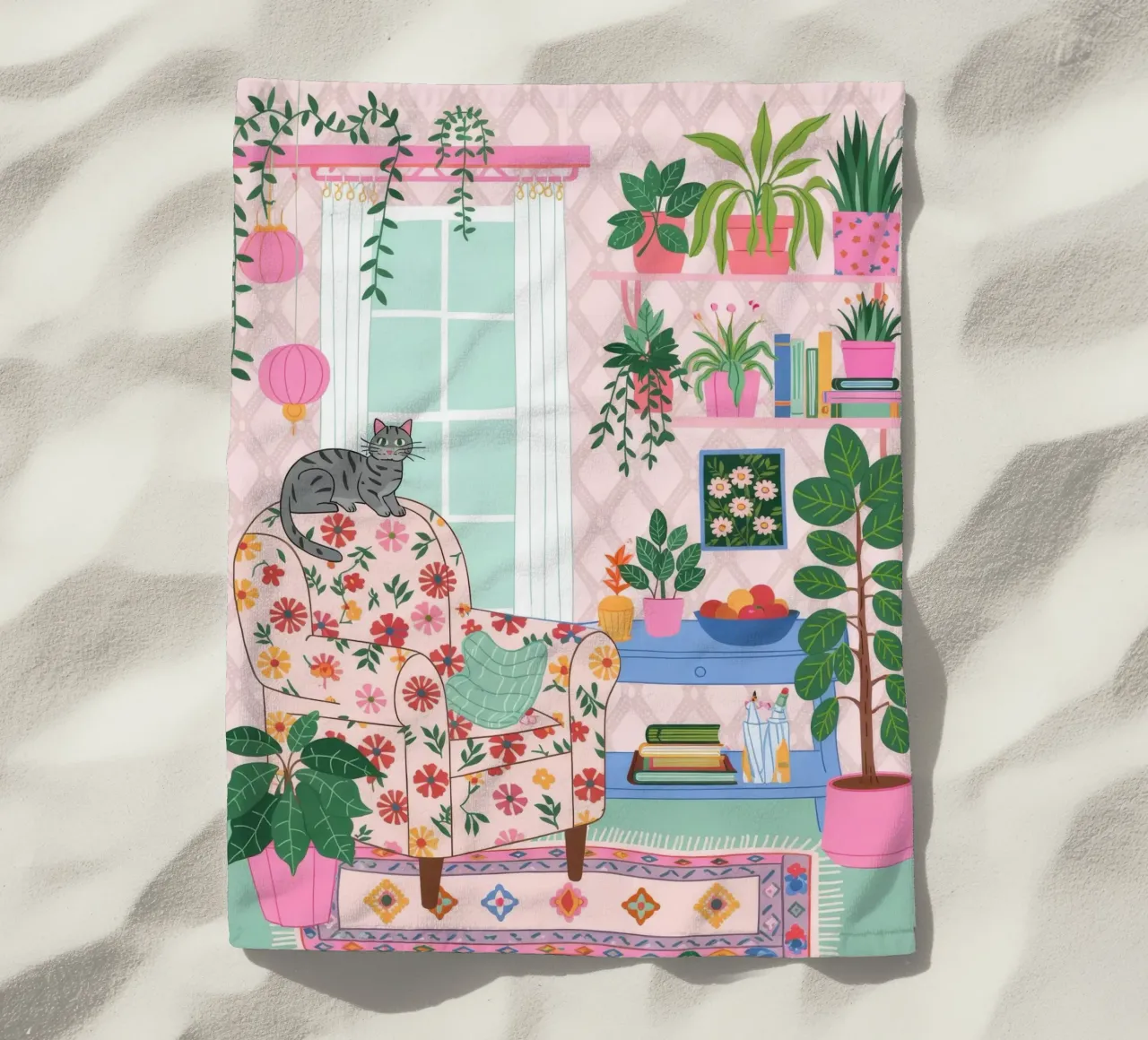 Accogliente rifugio botanico telo mare da Silent Hue