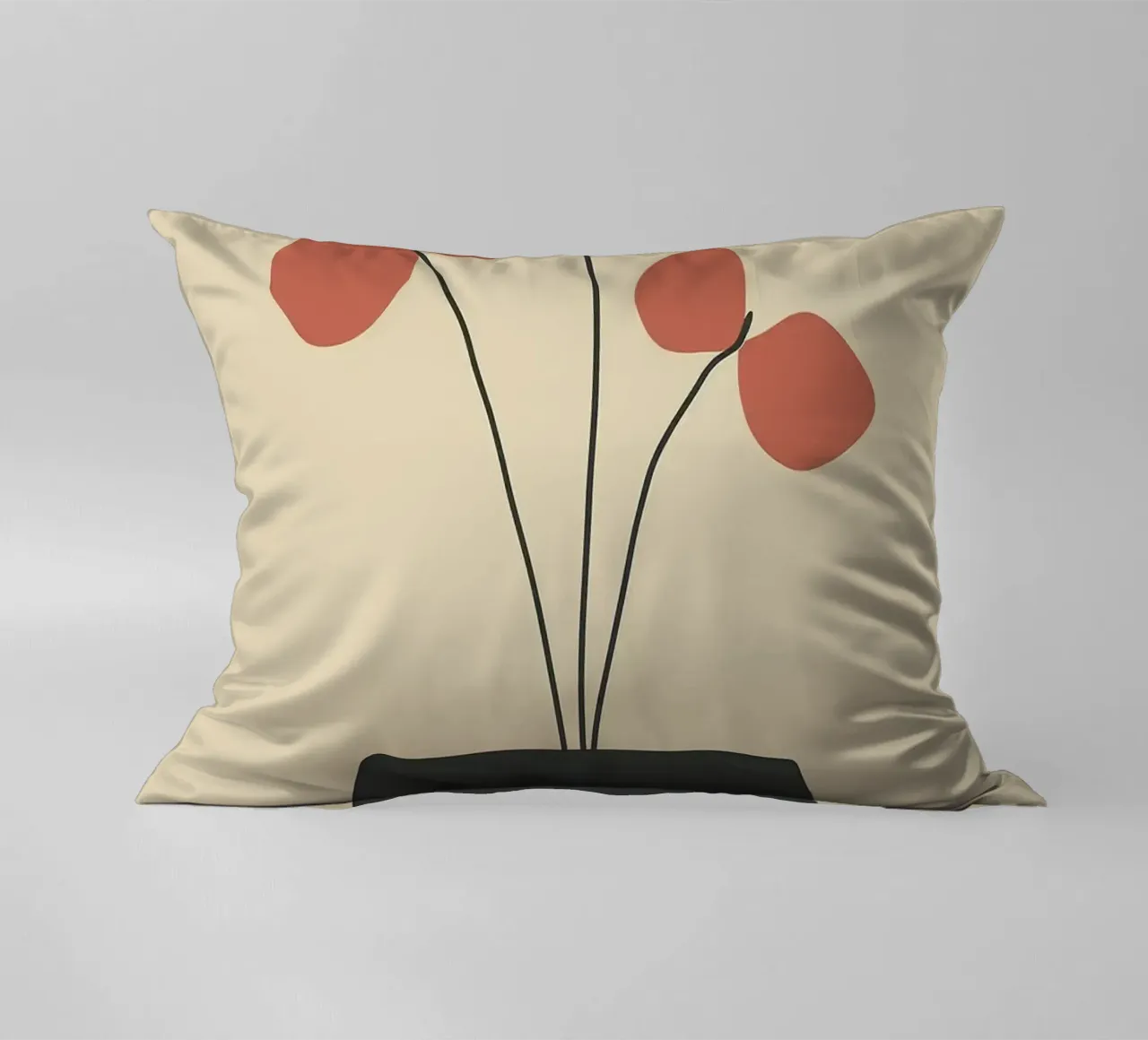 fiori in vaso cuscino da Purrfect Whiskers Art