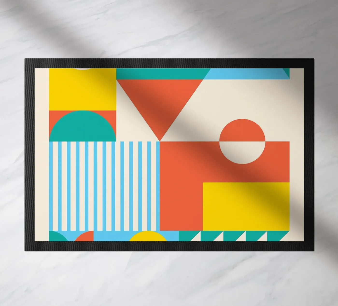 Bauhaus deurmat van Purrfect Whiskers Art