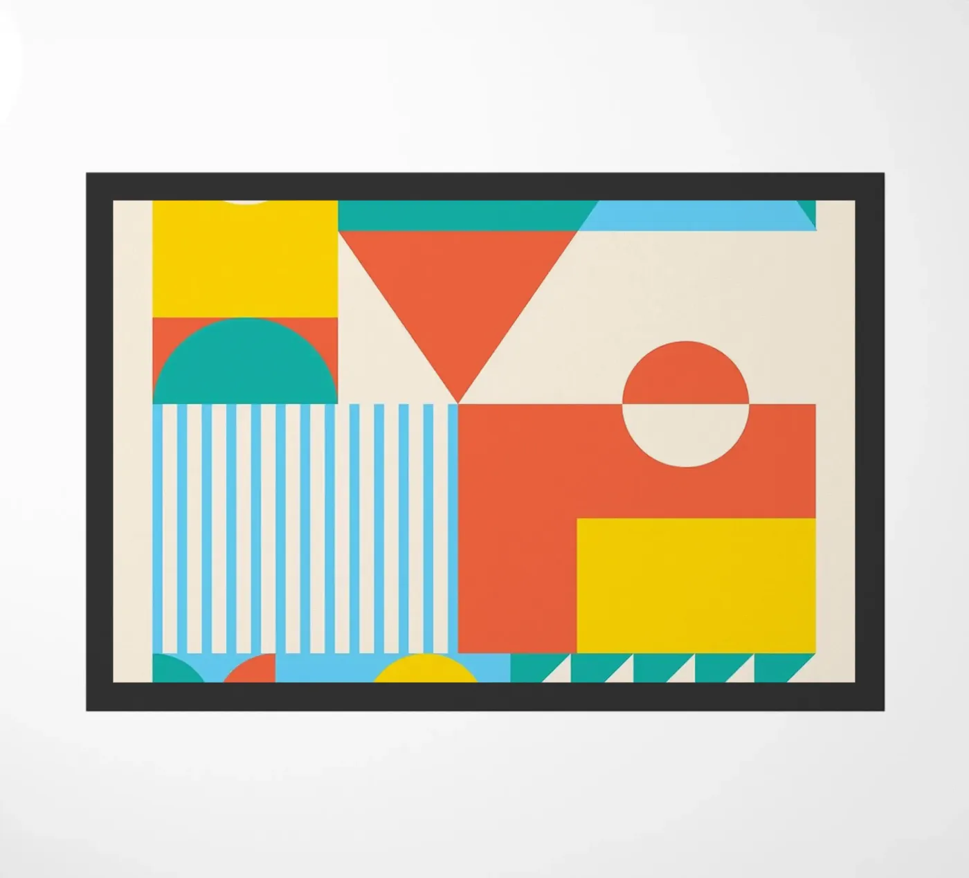 Bauhaus doormat by Purrfect Whiskers Art