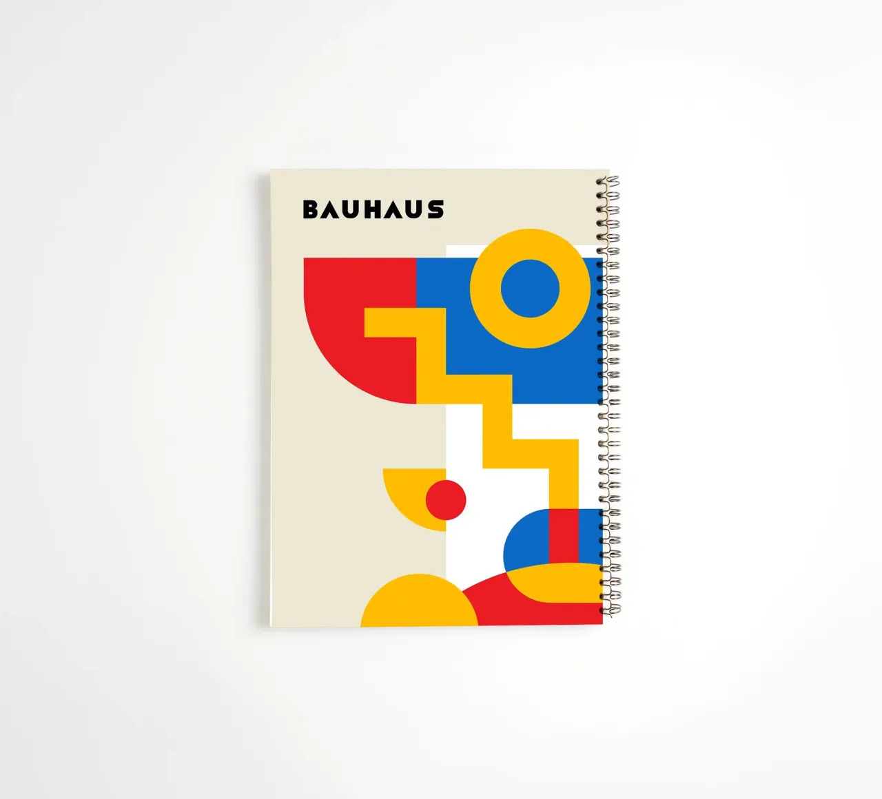 abstract shapes circles spiral notebook by Purrfect Whiskers Art