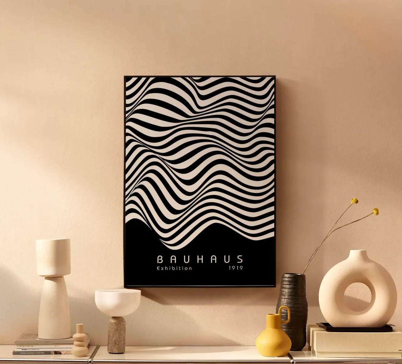 bauhaus in bianco e nero alluminio dibond da Purrfect Whiskers Art