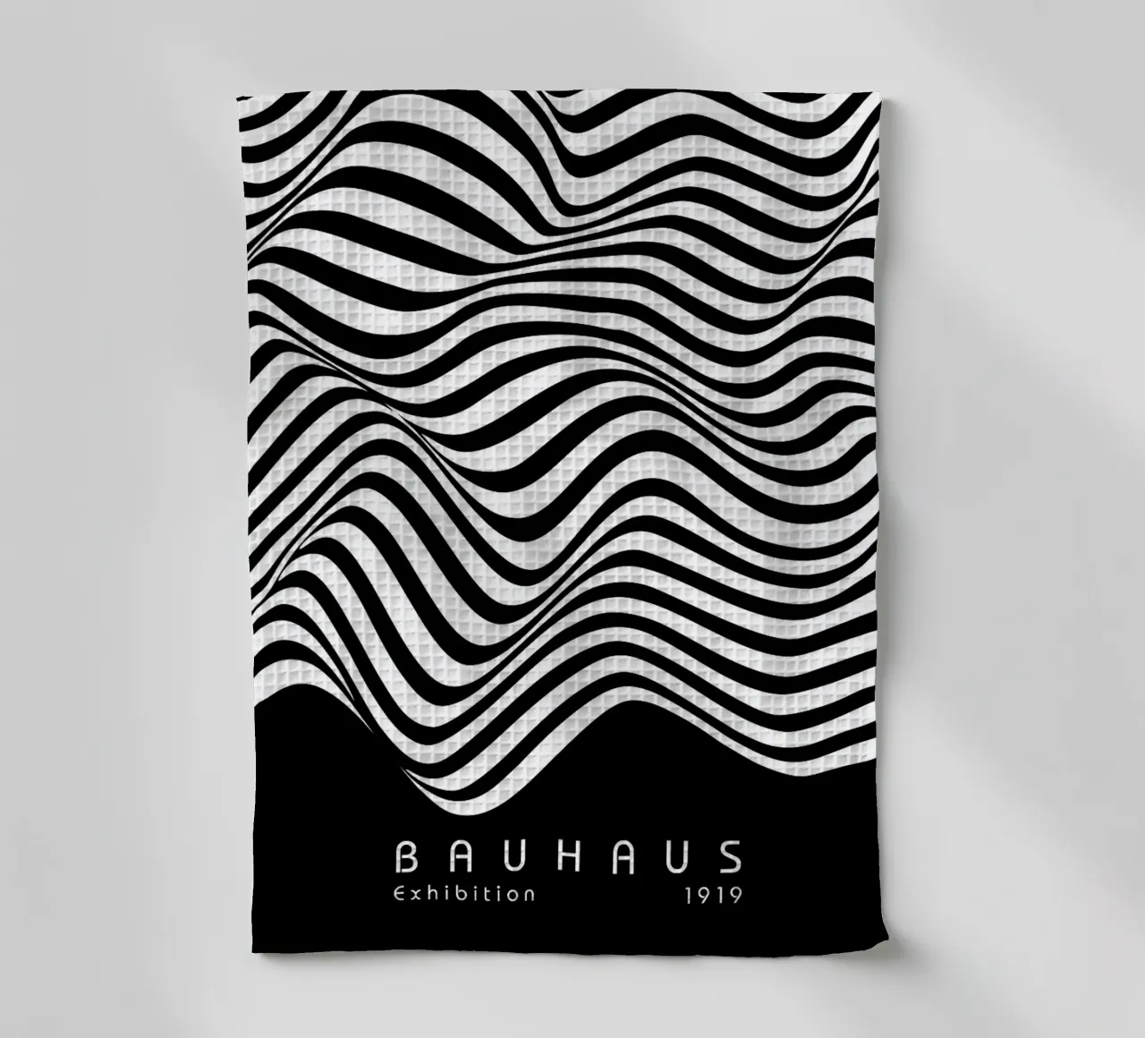 bauhaus in bianco e nero canovaccio da cucina da Purrfect Whiskers Art