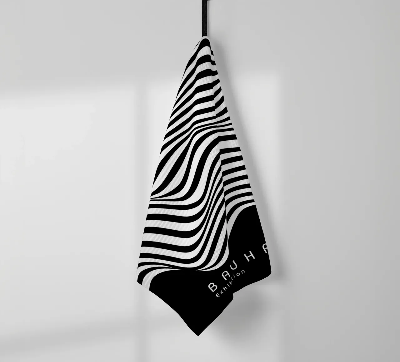 bauhaus in bianco e nero canovaccio da cucina da Purrfect Whiskers Art