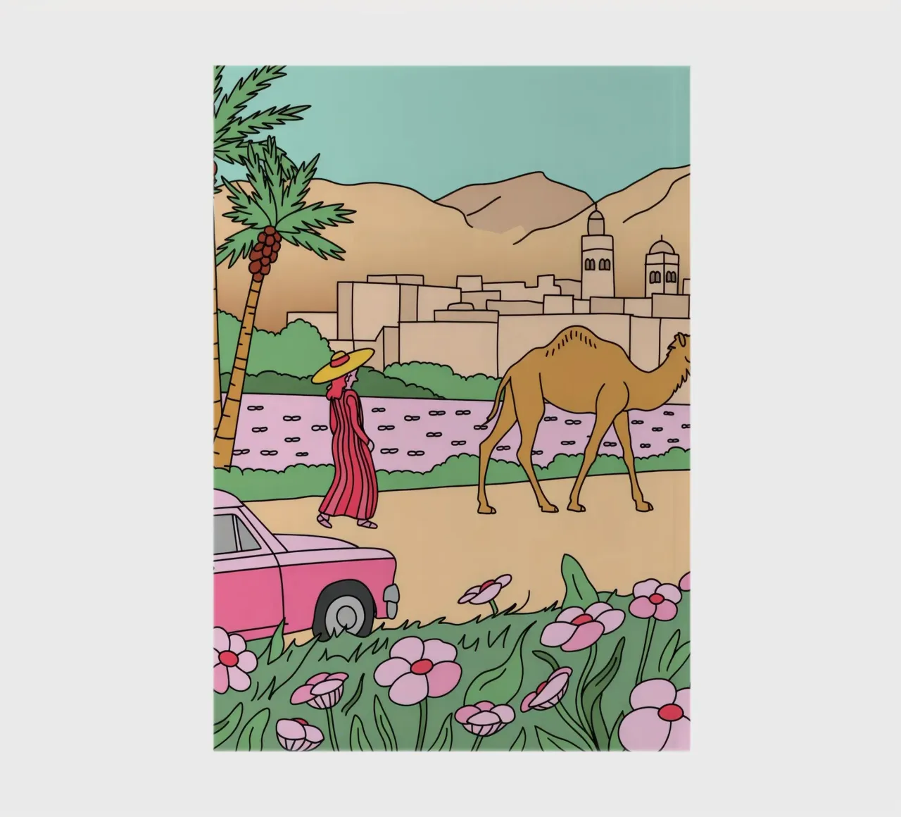 Desert Camel Journey notebook by Silent Hue