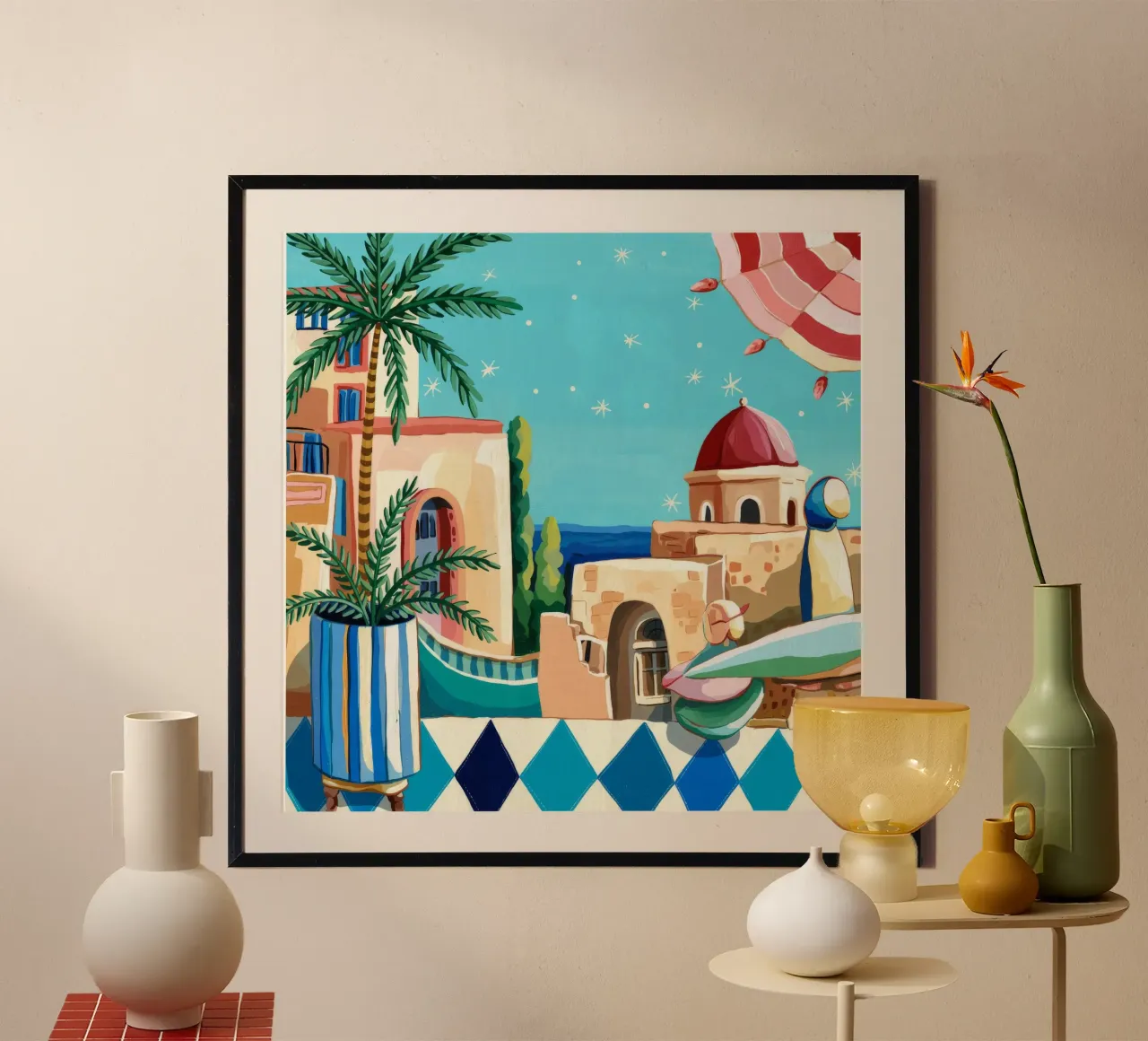Paesaggio da sogno mediterraneo poster da Silent Hue