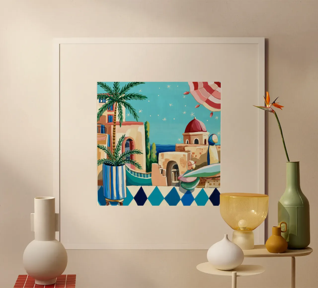 Paesaggio da sogno mediterraneo poster da Silent Hue