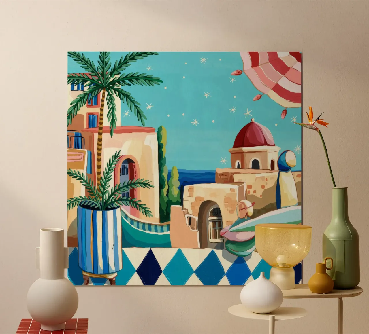 Paesaggio da sogno mediterraneo poster da Silent Hue