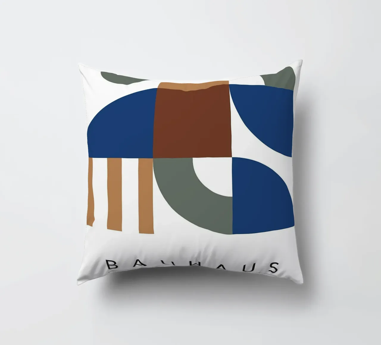 mostra bauhaus forme geometriche cuscino da MinimalistPosterCharles