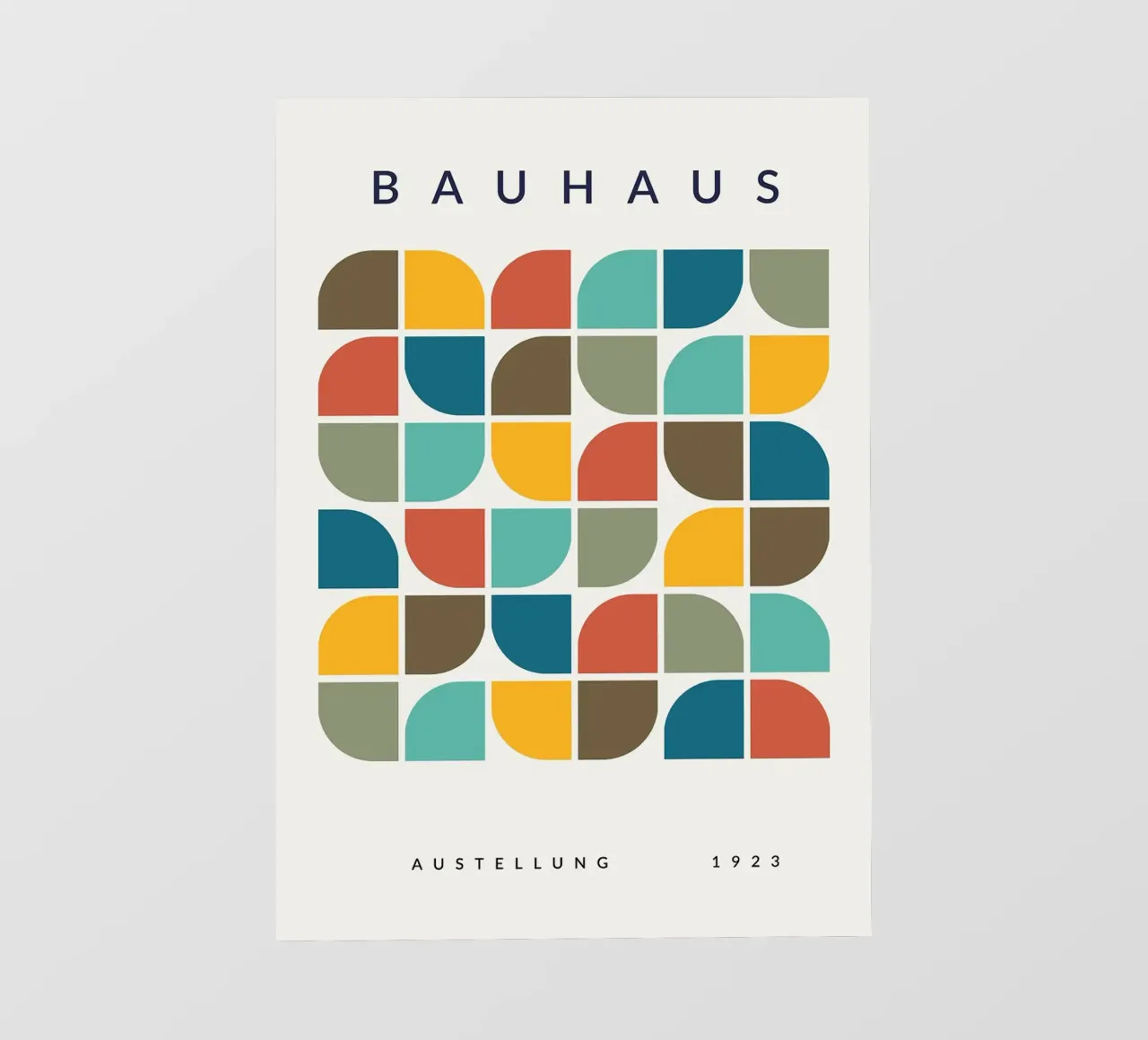 mostra bauhaus 1923 forme geometriche telo in pvc da MinimalistPosterCharles