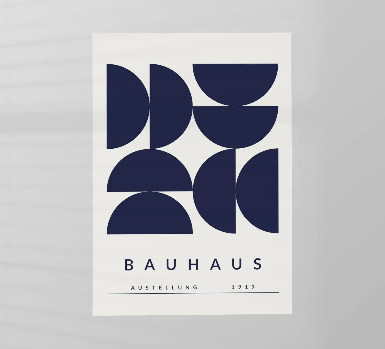 Bauhaus forme geometriche semicerchi tipografia pellicola backlit da MinimalistPosterCharles