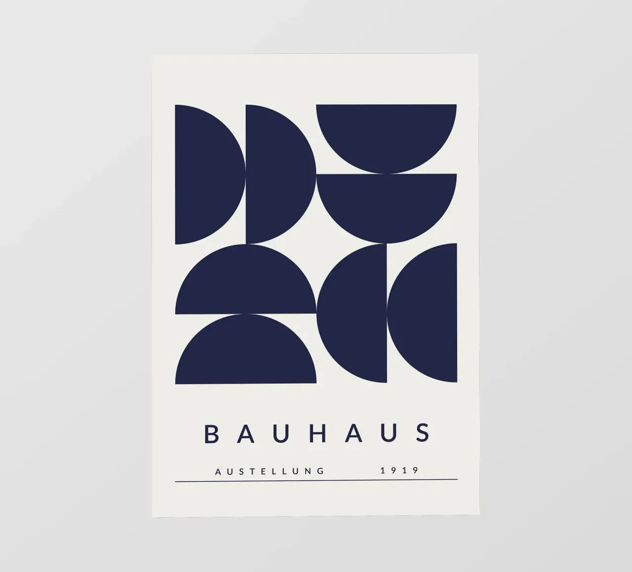 Bauhaus forme geometriche semicerchi tipografia pellicola backlit da MinimalistPosterCharles