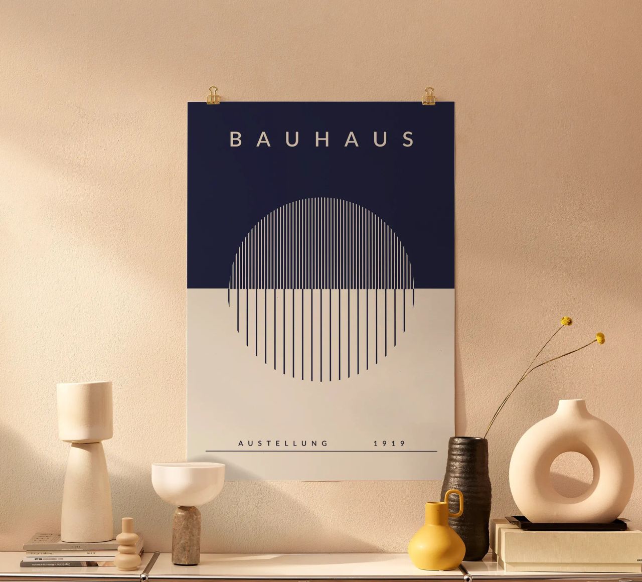 bauhaus-ausstellung 1919 grafikdesign Poster von MinimalistPosterCharles