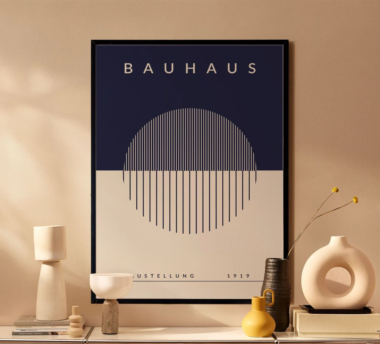 bauhaus-ausstellung 1919 grafikdesign Poster von MinimalistPosterCharles