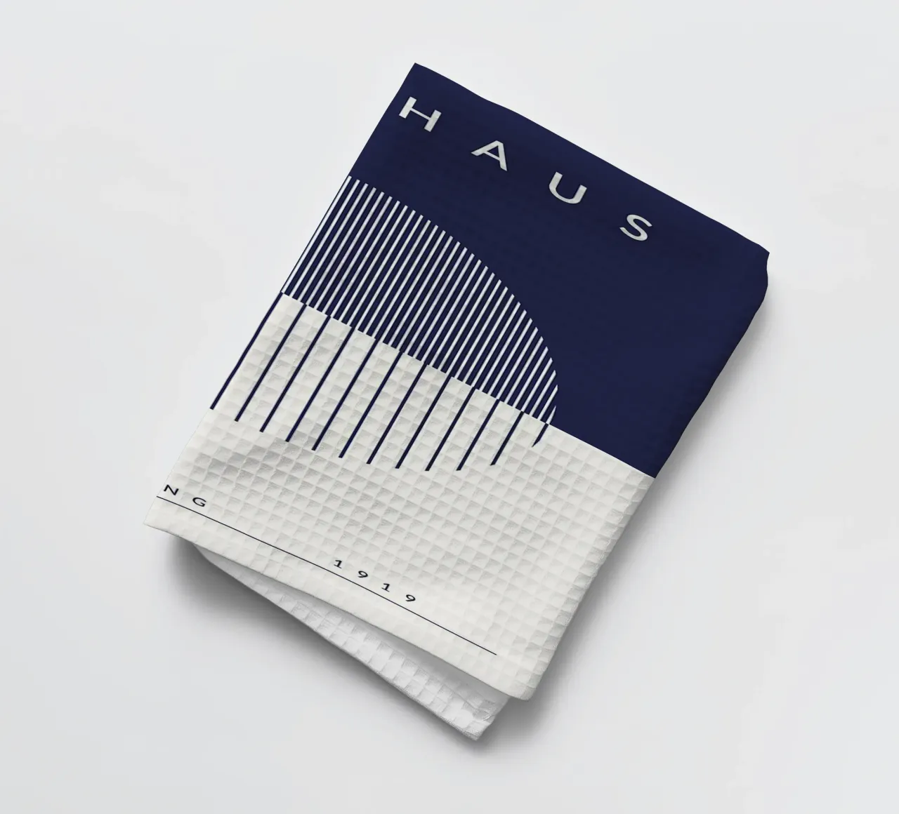 bauhaus tentoonstelling 1919 grafisch ontwerp theedoek van MinimalistPosterCharles