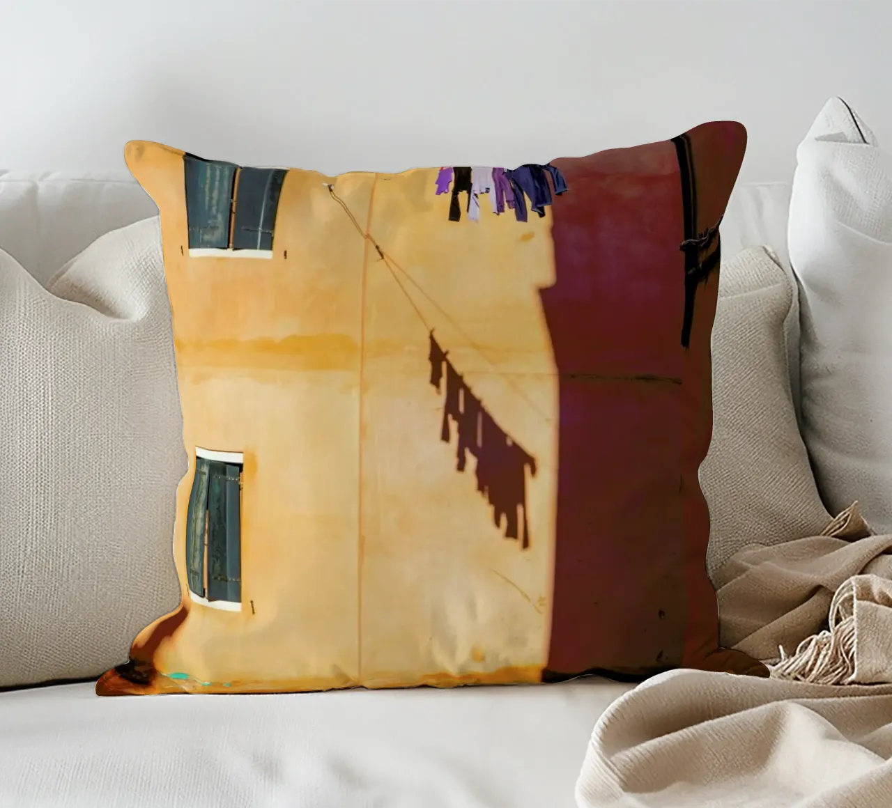 Golden Rays On Washing cuscino da METROPOLIS