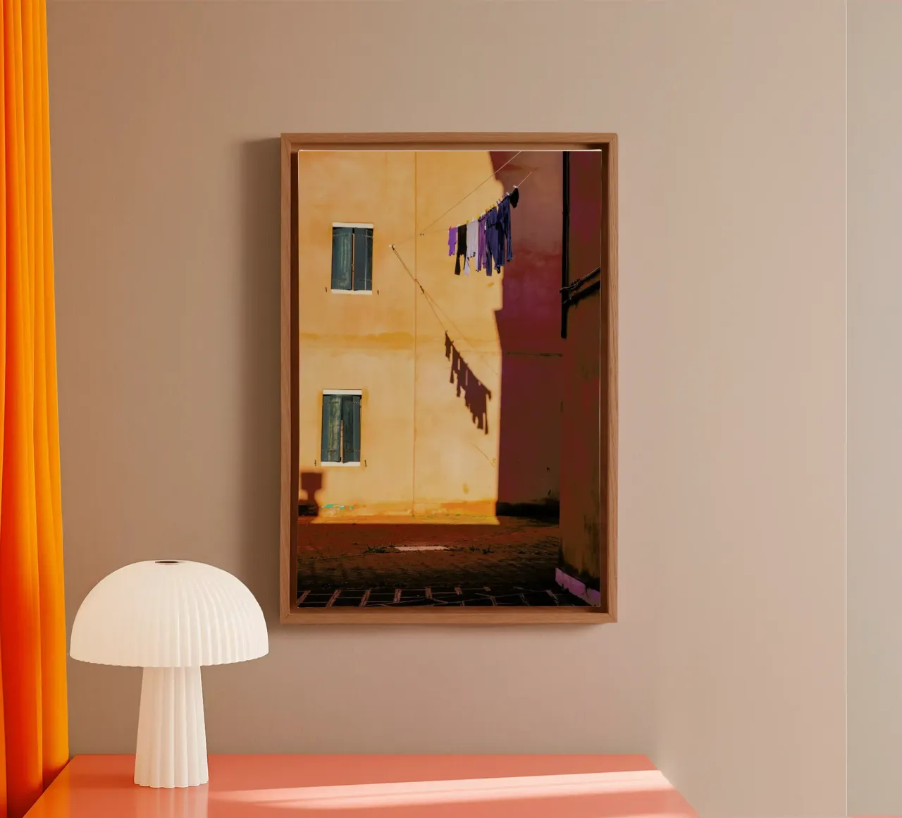 Golden Rays On Washing canvas by METROPOLIS