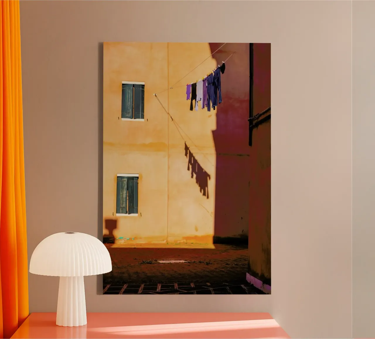Golden Rays On Washing canvas by METROPOLIS