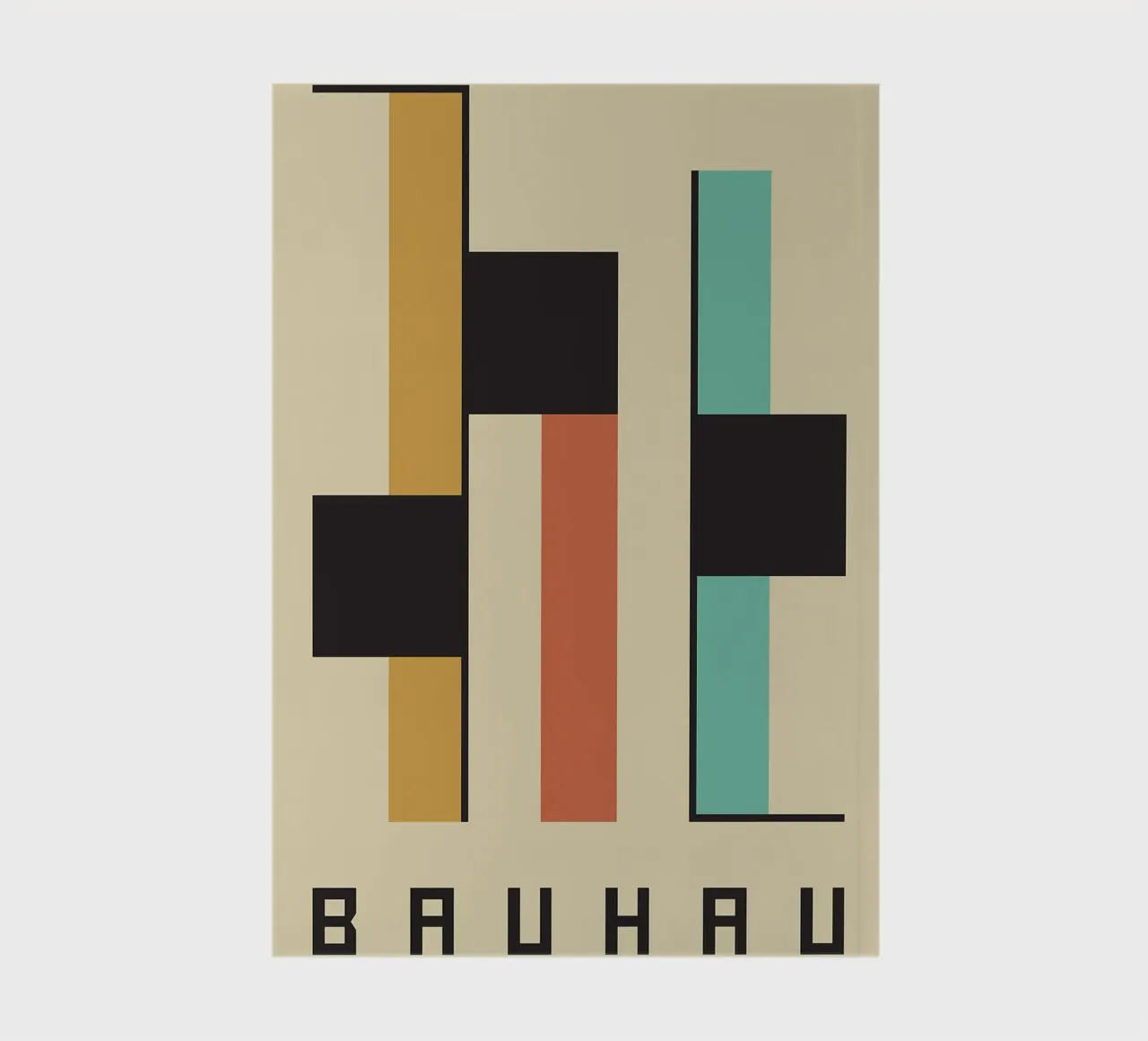 Bauhaus abstract shapes rectangles blocks notebook by Dale Edward YoungJr