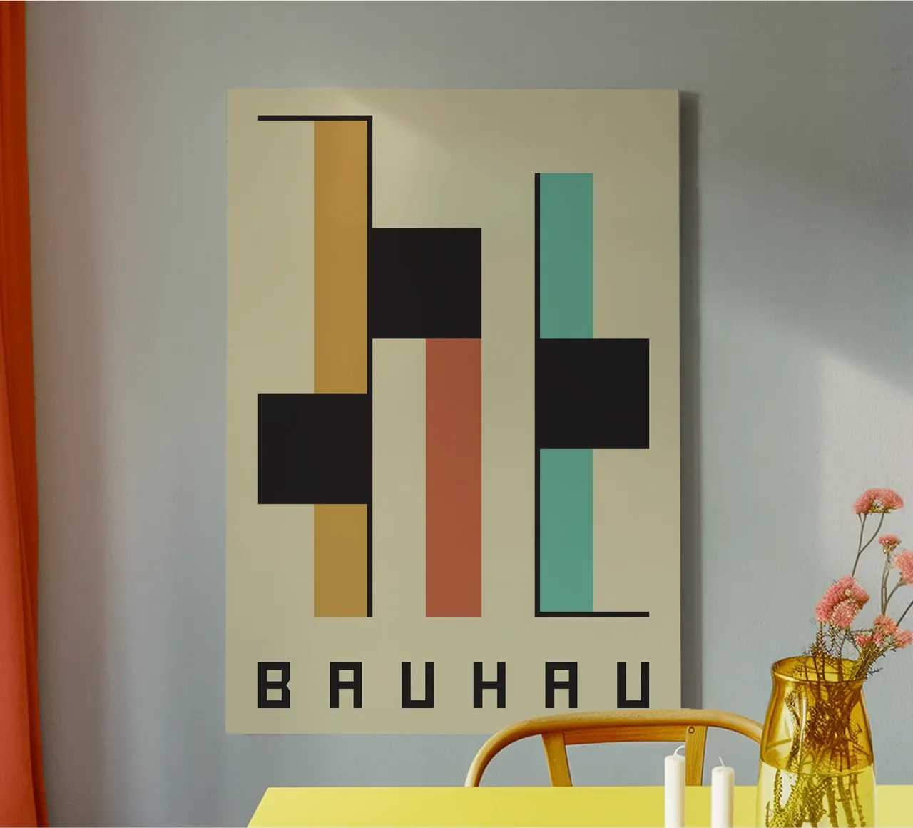 Bauhaus abstrakte Formen Rechtecke Blöcke Leinwand von Dale Edward YoungJr