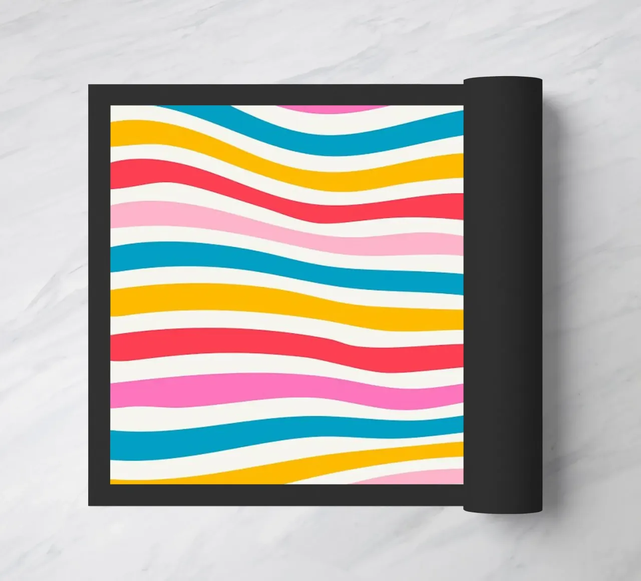 Bauhaus onde strisce ripetizione colorata zerbino da Dale Edward YoungJr