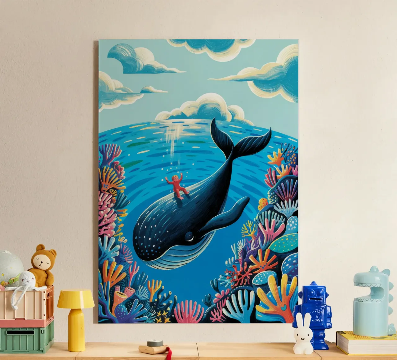 Majestic Whale Voyage acrylic glass by Silent Hue