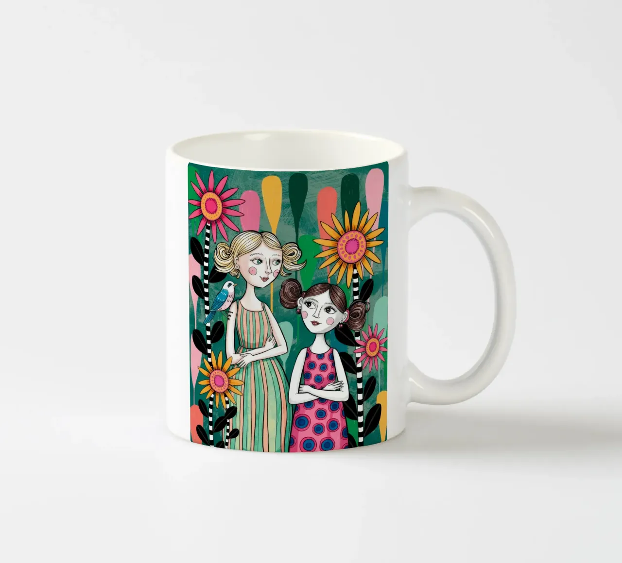 Armonia dell'amicizia floreale tazza in ceramica da Silent Hue