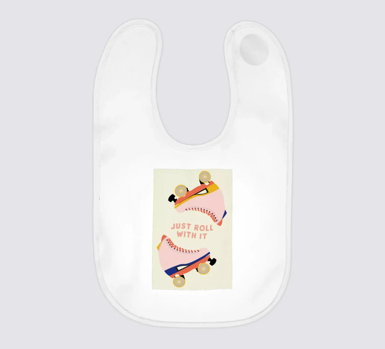 Roller Skates baby bib by daylight design studio