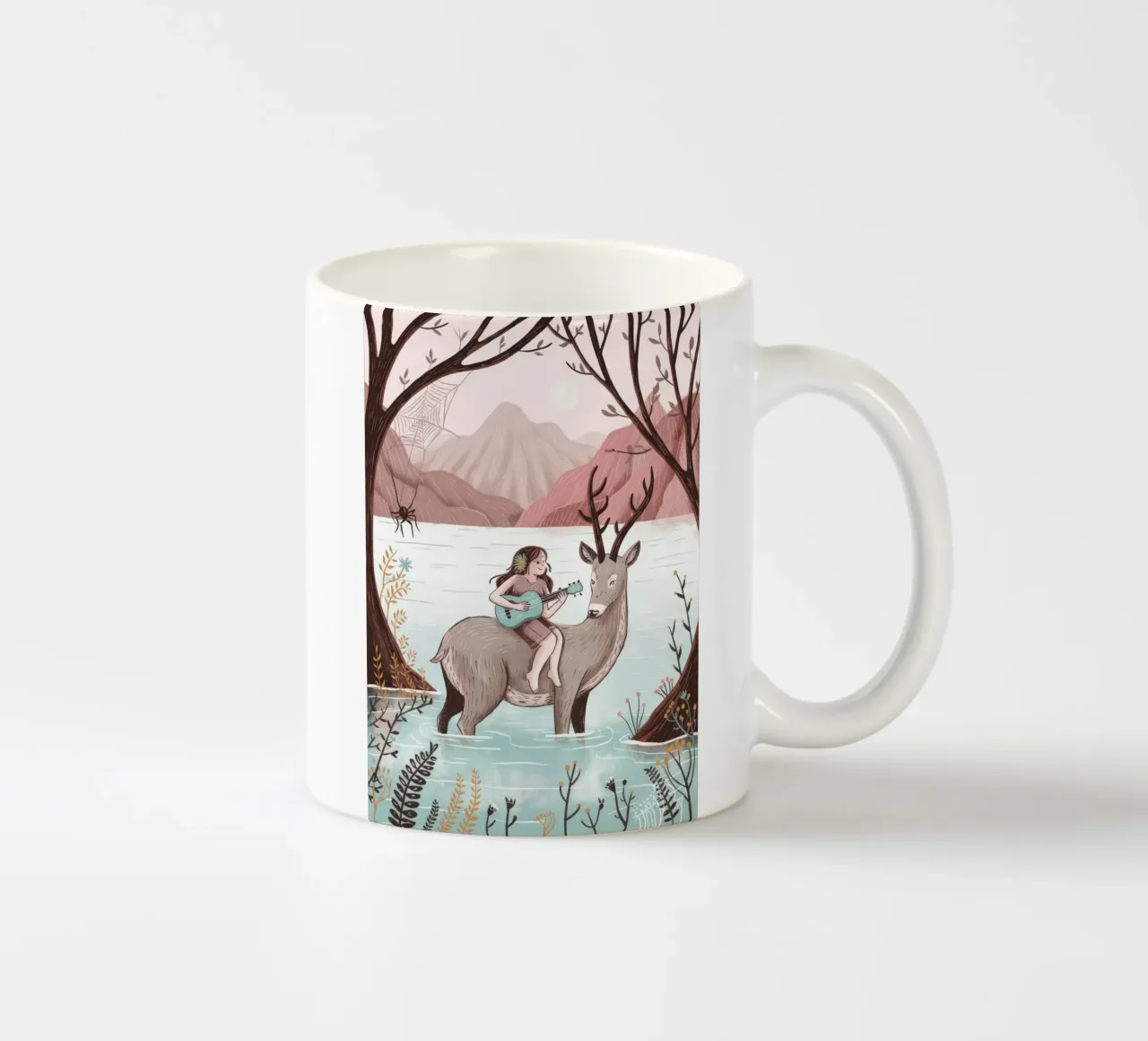 Avventura invernale con i cervi tazza in ceramica da Silent Hue
