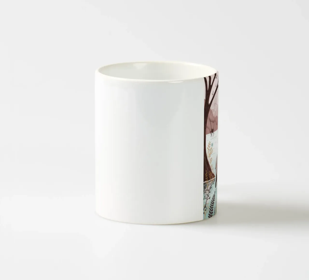 Avventura invernale con i cervi tazza in ceramica da Silent Hue