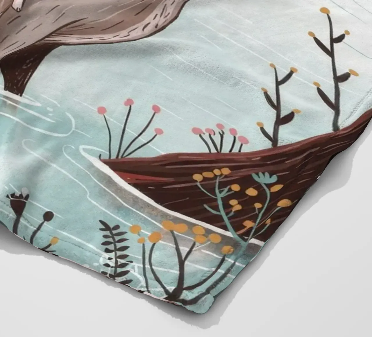 Avventura invernale con i cervi coperta in pile da Silent Hue