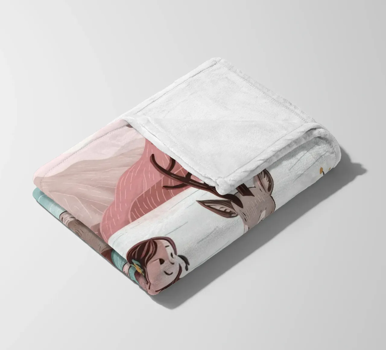 Avventura invernale con i cervi coperta in pile da Silent Hue