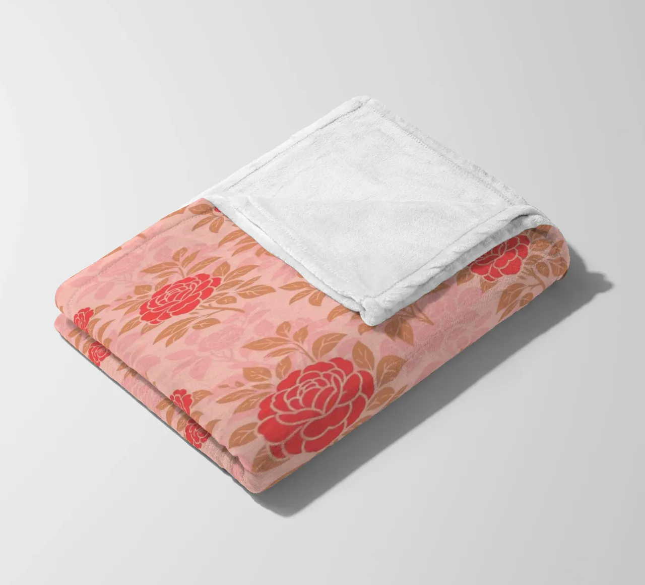 Fiori di camelia rossi e marroni coperta in pile da SilverPegasus