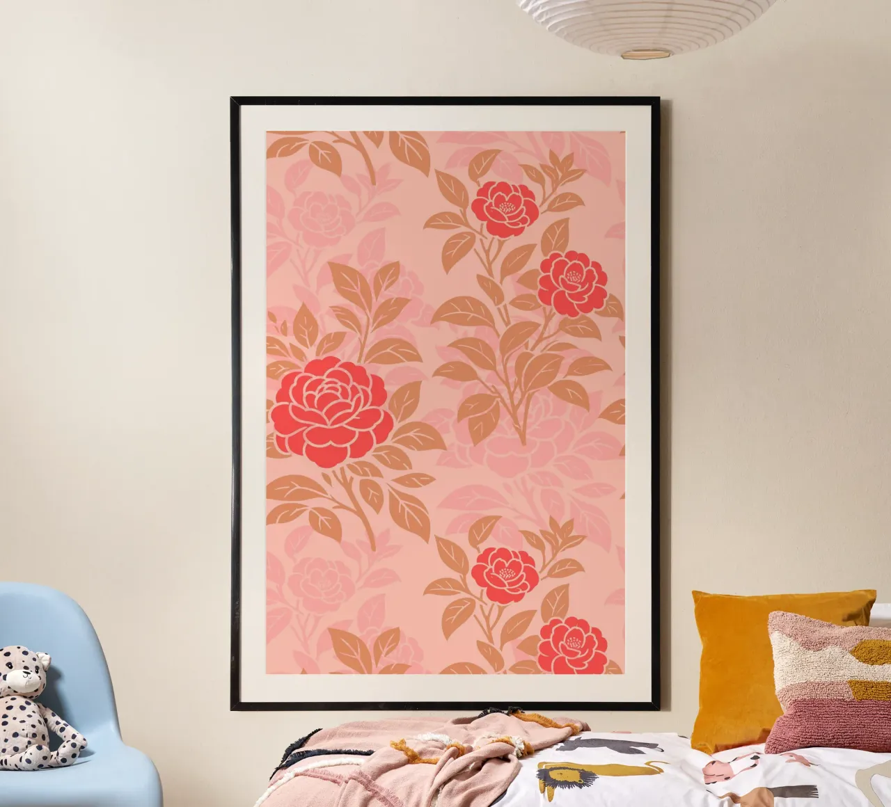 Fleurs de camélia rouges et brunes poster de SilverPegasus