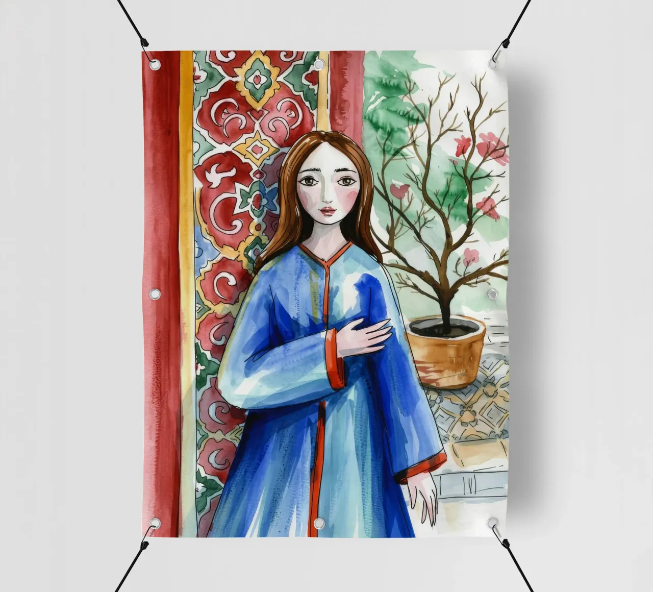 Oriental Elegance Portrait pvc cover by Silent Hue