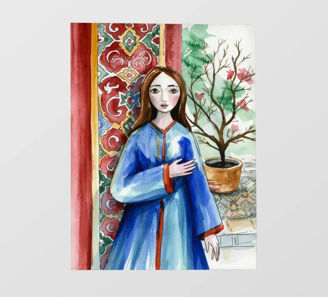 Oriental Elegance Portrait pvc cover by Silent Hue