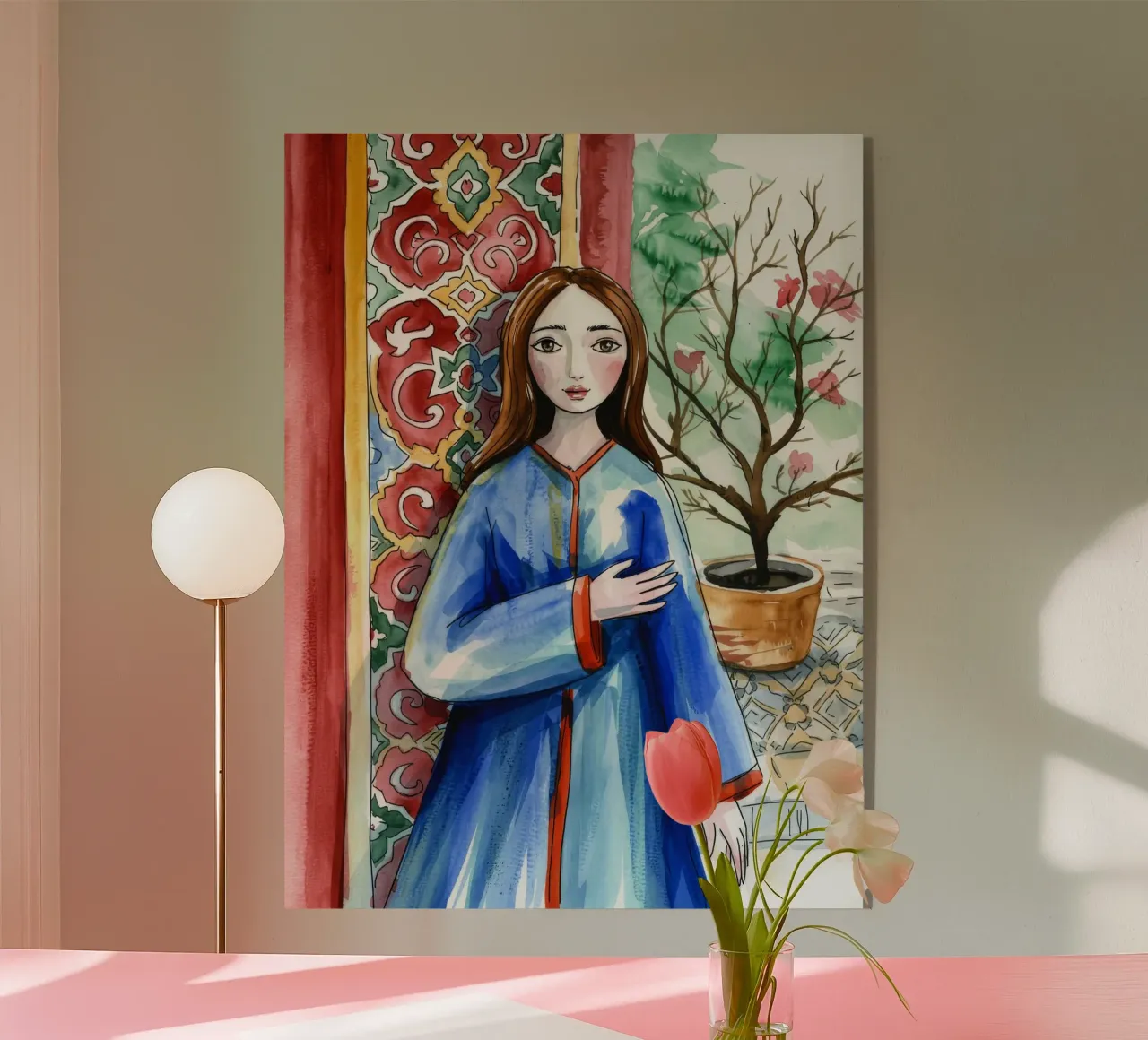 Oriental Elegance Portrait acrylic glass by Silent Hue