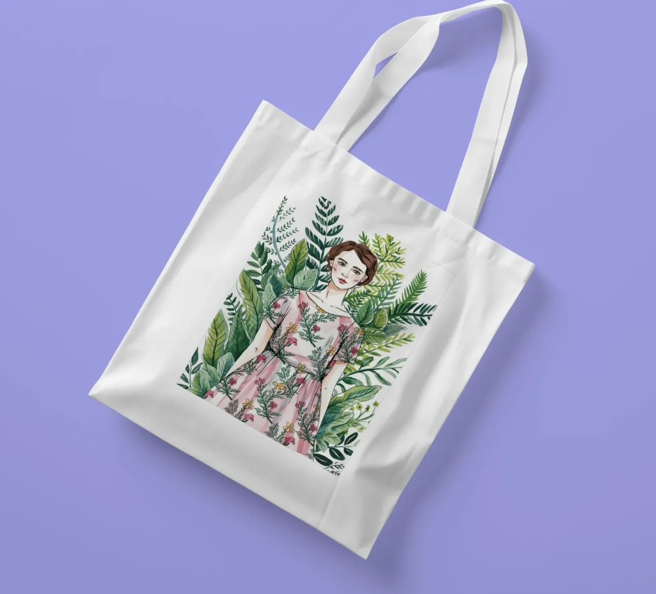 Bellezza del riflesso botanico borsa in juta da Silent Hue