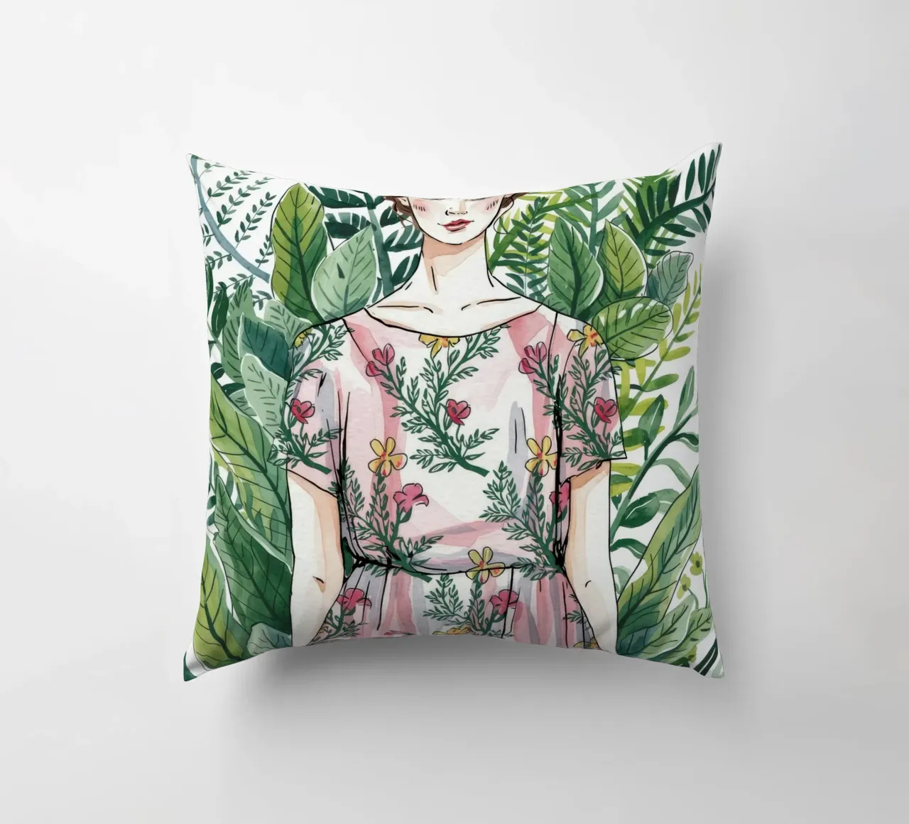 Bellezza del riflesso botanico cuscino da Silent Hue