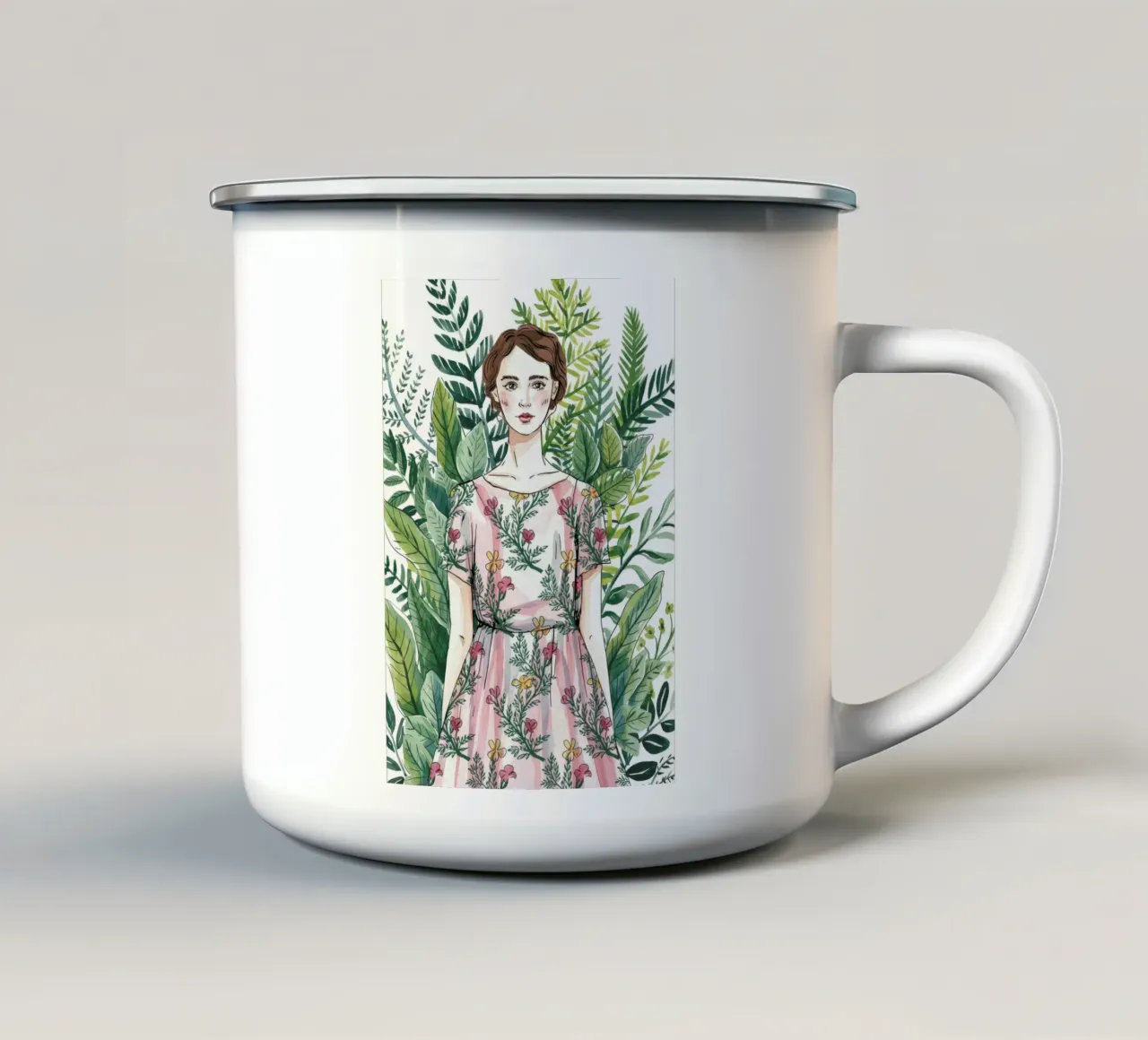 Bellezza del riflesso botanico tazza in smalto da Silent Hue